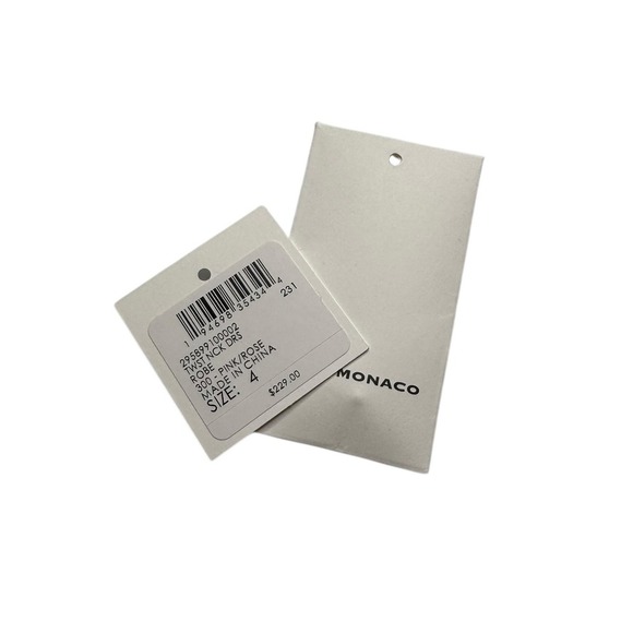 Club Monaco SleevelessTwist Neck Dress Pink Rose Size 4 Career Classy Minimalist - Picture 11 of 11